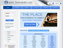 Tablet Screenshot of musicteacherslist.com